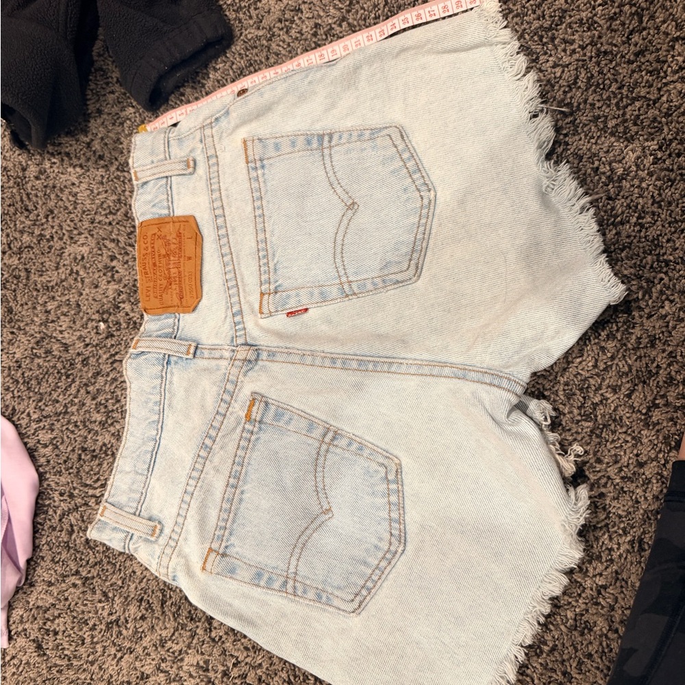 Levi's High-Waist Light Blue Denim Cutoff Shorts